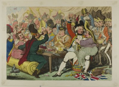 Fatiche della campagna delle Fiandre da James Gillray