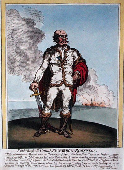 Field-Marshall Conte Suwarrow-Rominiskoy (1729-1800) da James Gillray