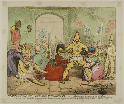 Armatura di flanella; patriottismo femminile da James Gillray
