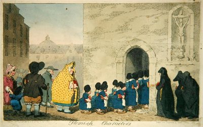 Personaggi fiamminghi, pubblicato da Hannah Humphrey da James Gillray