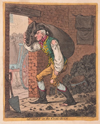 Georgey nel buco del carbone da James Gillray
