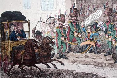 Nonchalance tedesca, o la vexazione di Little Boney, o il viaggio diplomatico recente attraverso Parigi da James Gillray