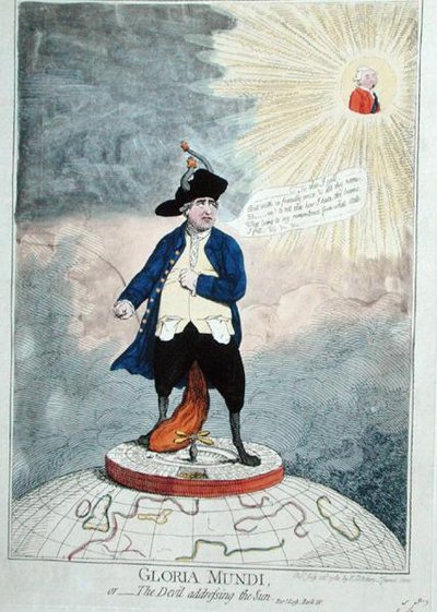 Gloria Mundi, o il diavolo che si rivolge al sole da James Gillray