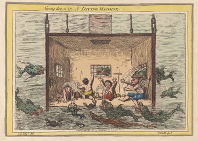 Scendere in una macchina da immersione da James Gillray