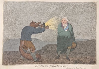 Guy-Vaux e Giuda Iscariota da James Gillray
