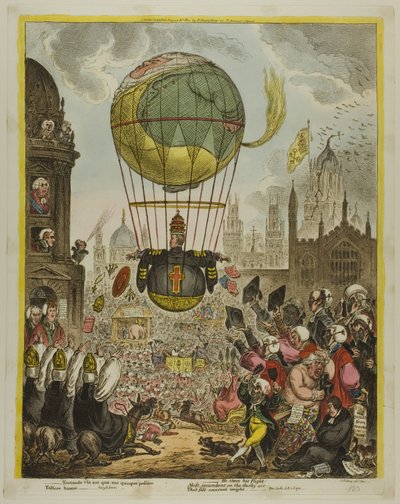 Guida il suo volo da James Gillray