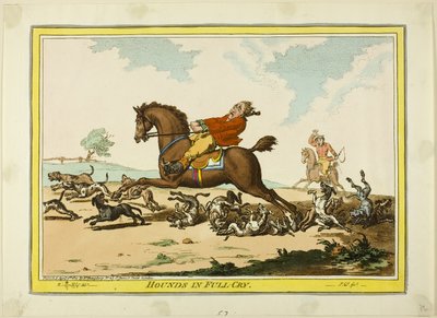 Segugi in pieno grido da James Gillray