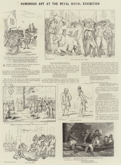 Arte umoristica alla Royal Naval Exhibition da James Gillray