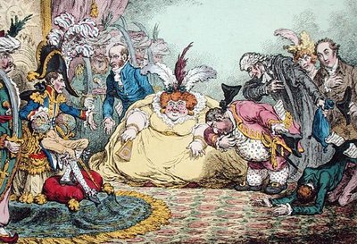 Introduzione del cittadino Volpone e la sua suite a Parigi da James Gillray