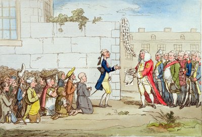 Gratitudine irlandese, pubblicato da Hannah Humphrey nel 1782 da James Gillray