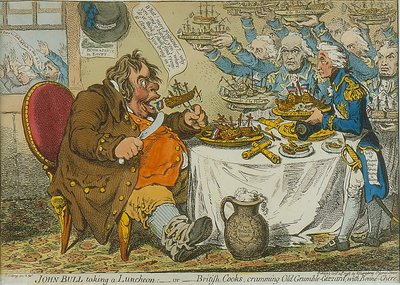 John Bull che Pranza, 1798 da James Gillray