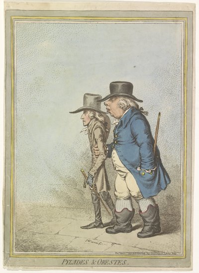 Caricatura di Guglielmo V, 1797 (Pylades & Orestes) da James Gillray