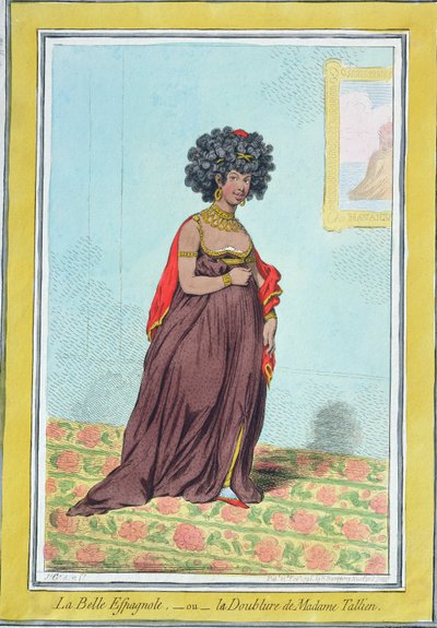 La Bella Spagnola, o La Doublure de Madame Tallien (1773-1835) pubblicato da Hannah Humphrey nel 1796 da James Gillray