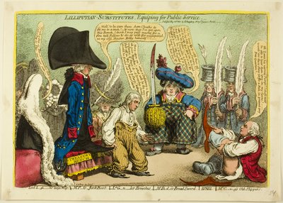 Sostituti lillipuziani, Equipaggiamento per il servizio pubblico da James Gillray