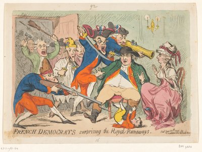 Luigi XVI e Maria Antonietta sorpresi durante la fuga, 1791 da James Gillray