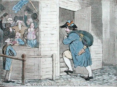 Mason, il Pasticcere del Duca che Dispone dei Gingilli da James Gillray