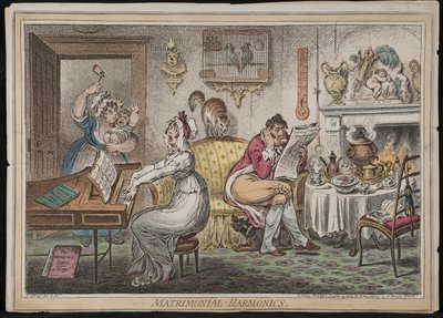 Armonie matrimoniali, pubblicato da Hannah Humphrey, 1805 da James Gillray