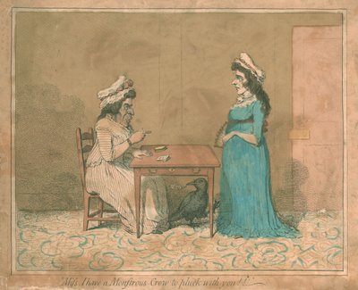 Signorina, ho un corvo mostruoso da spennare con te!!, 1794 da James Gillray