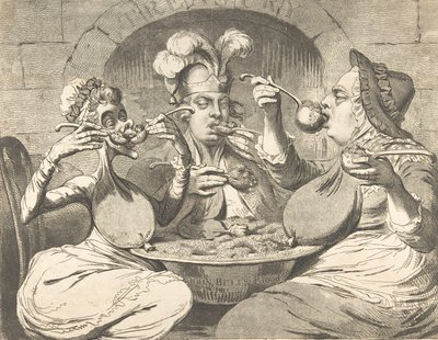 Mostruose gole a una nuova festa della coalizione da James Gillray