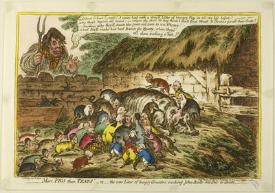 Più maiali che capezzoli da James Gillray
