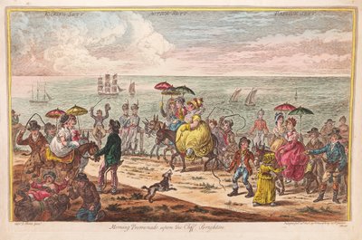 Passeggiata mattutina sulla scogliera, Brighton, dopo il Capitano J. Morse da James Gillray