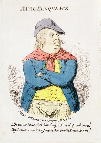 Eloquenza navale, pubblicato da Hannah Humphrey nel 1795 (dettaglio) da James Gillray