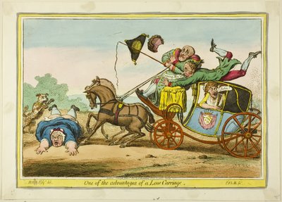 Uno dei vantaggi del carrello basso da James Gillray