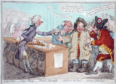 Apertura del bilancio, o John Bull che dà i suoi pantaloni per salvare il suo bacon da James Gillray