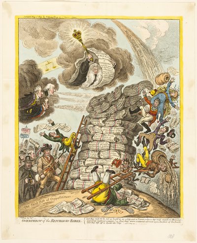 Rovesciamento della Repubblica-Babele da James Gillray