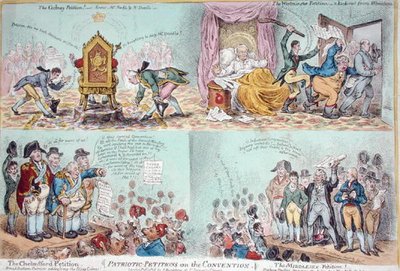 Petizioni patriottiche sulla convenzione, pubblicato da Hannah Humphrey da James Gillray