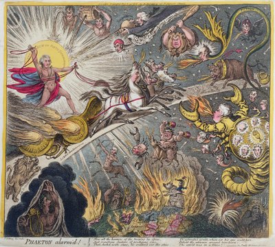 Phaeton allarmato, pubblicato da Hannah Humphrey nel 1808 da James Gillray