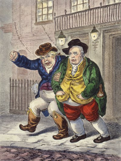 Pilastri della Costituzione: Le Tre del Mattino e un Mattino Nuvoloso, 1809 da James Gillray