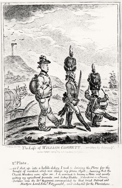 Tavola 2, da La vita di William Cobbett, scritta da lui stesso, pub. da H. Humphrey, 1809 da James Gillray