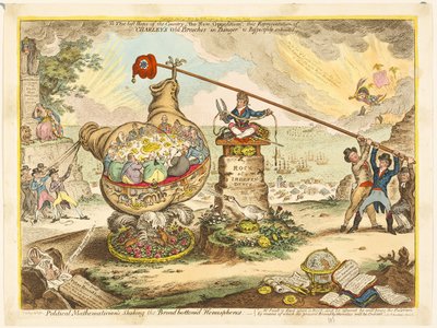 Matematico politico, che scuote gli emisferi più bassi da James Gillray