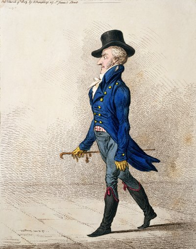Ritratto di un uomo, pubblicato da Hannah Humphrey nel 1803 da James Gillray