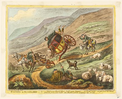 Posta in Scozia da James Gillray