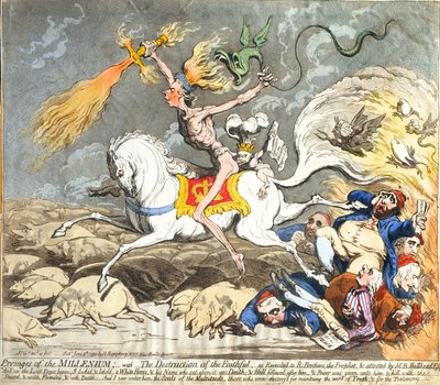 Presagi del Millennio, pubblicato da Hannah Humphrey nel 1795 da James Gillray