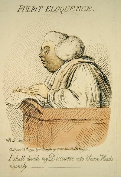 Eloquenza del pulpito (dettaglio) da James Gillray
