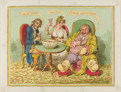 Il punch cura la gotta, le coliche e il mal di testa da James Gillray