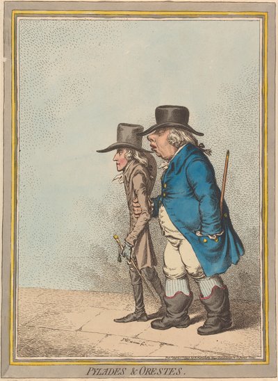 Pilade e Oreste (lo statolder e il suo segretario) da James Gillray
