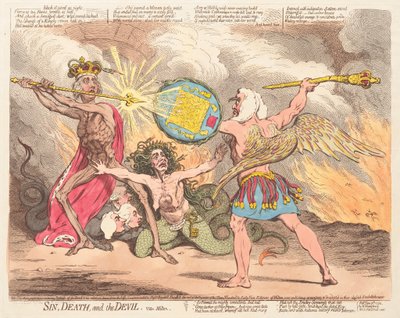 Peccato, Morte e Diavolo, vide Milton da James Gillray