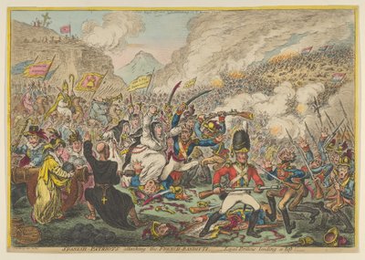 Patrioti spagnoli che attaccano i banditi francesi - Leali britannici che danno una mano, 15 agosto 1808 da James Gillray