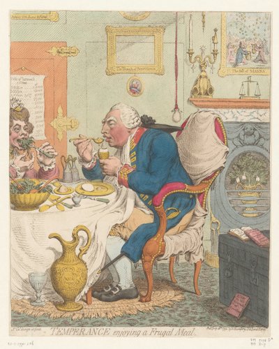 Caricatura di Giorgio III, 1792 da James Gillray