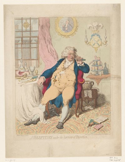 Caricatura di Giorgio IV, 1792 da James Gillray