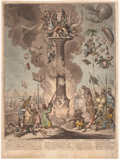 Caricatura della spedizione francese in Egitto, 1799 da James Gillray
