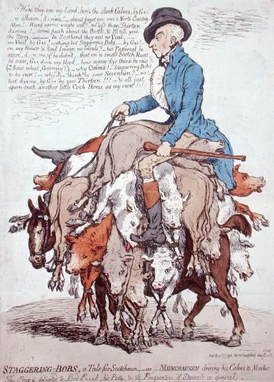 Staggering-Bobs, o una storia per scozzesi da James Gillray