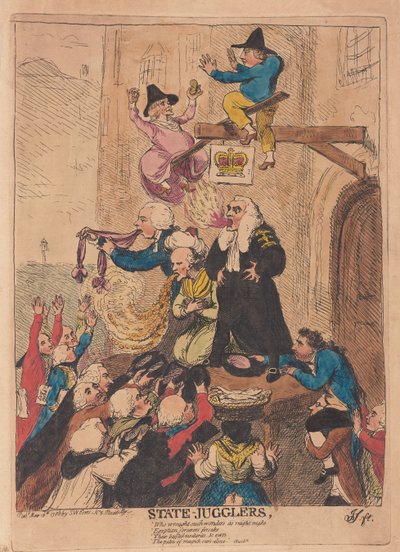 Giocolieri di stato, pub. 1788 da James Gillray