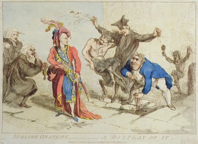Oratoria sublime: una dimostrazione di essa da James Gillray