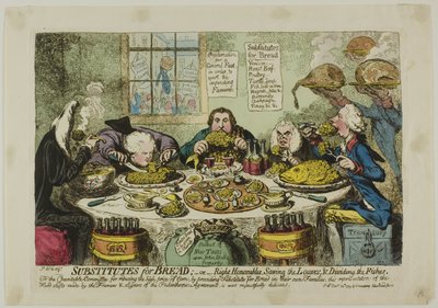 Sostituti del pane da James Gillray