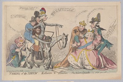 La bisbetica domata: Katherine e Petruchio; Il moderno Don Chisciotte, o come volete da James Gillray